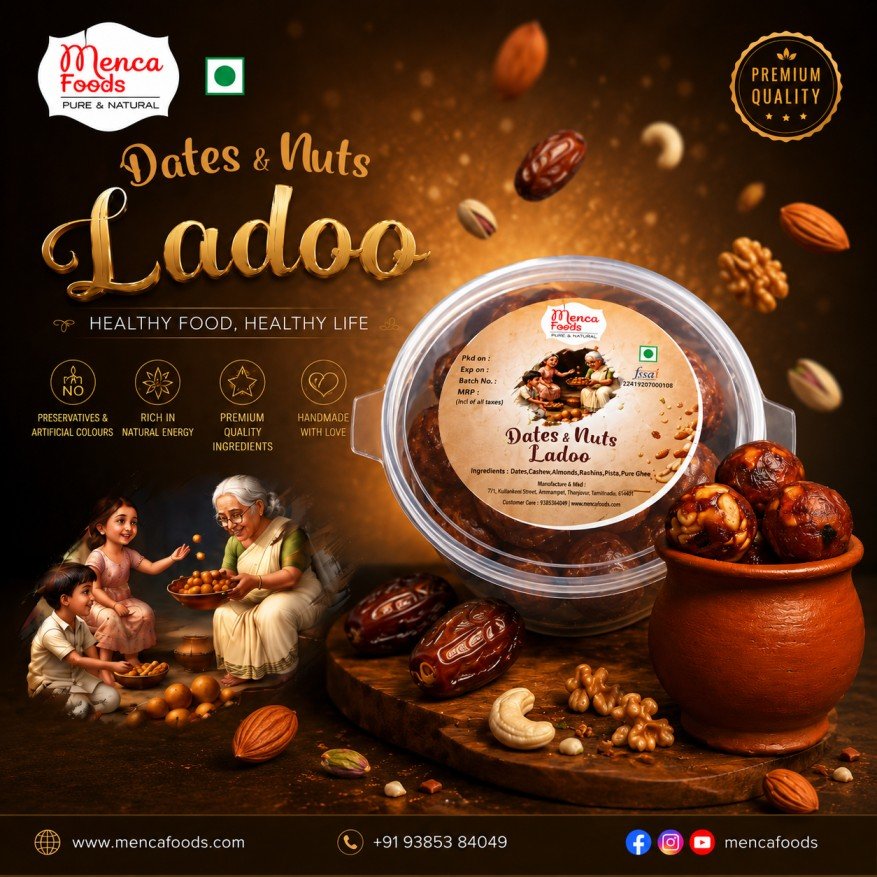 NUTS LADOO-SMALL BOX(12pc/Box)